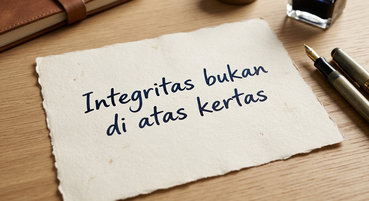 INTEGRITAS BUKAN DI ATAS KERTAS